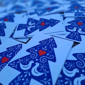 Vianočná pohľadnica - linoryt od našej Baruš